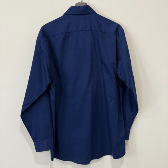 Ben Sherman Slim Fit Navy Blue Casual Button Down Shirt Neck 16 Size L - Picture 15 of 15